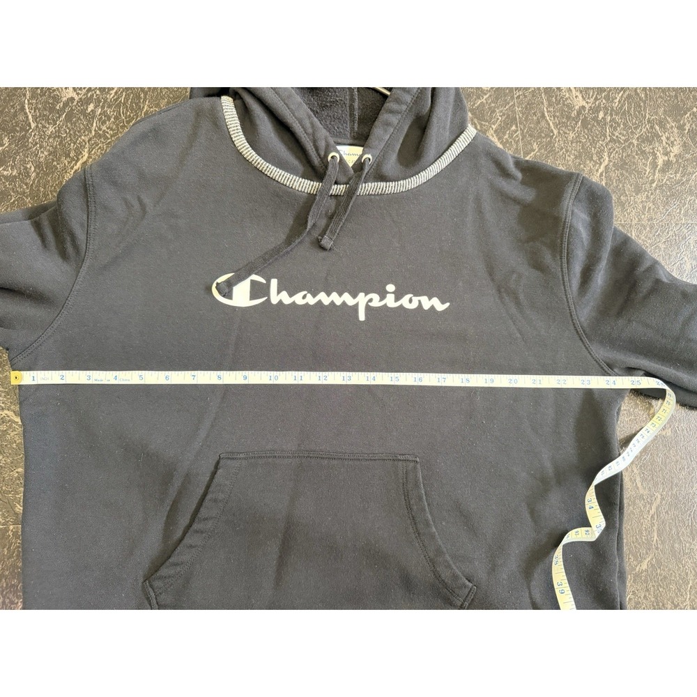 Champion Sweatshirt Hoodie Pullover Women's XXL Black Sliver Trim Long Sleeve - Picture 6 of 6